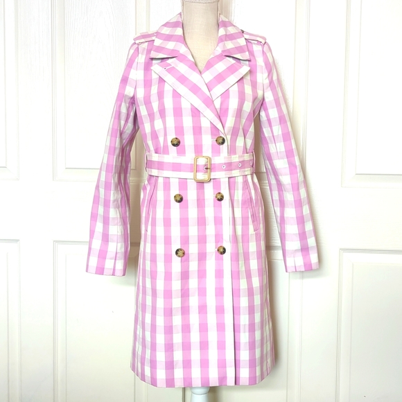 J.Crew Icon Oversize Gingham Trench Coat - Picture 5 of 10
